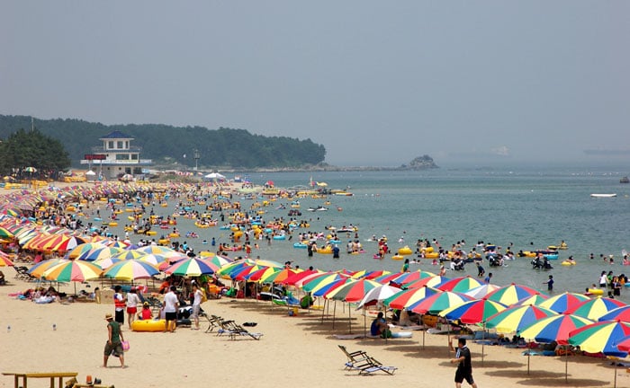 Jinha Beach in Ulju-gun County, Ulsan