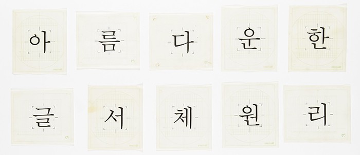 Choe Jeong-ho created the <i>Myeongjo</i> font (명조체) on request from the Japan-based font developing firm Morisawa.