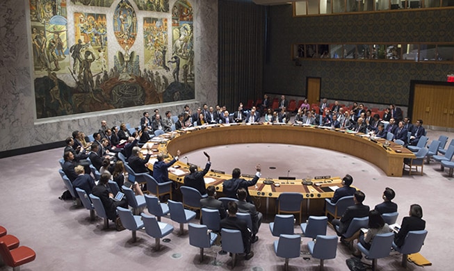 The U.N. Security Council adopts a new resolution on North Korean sanctions, at U.N. headquarters in New York on June 2. (U.N. Security Council Homepage)