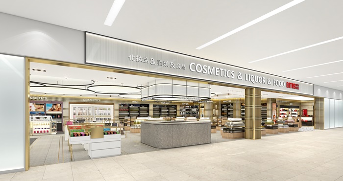 Duty-free shops at the arrival halls of Incheon International Airport will open on May 31. Pictured is an artist’s conception of the Entas Duty-Free shop at the airport’s Arrival Hall 2. (Incheon International Airport Corp.)