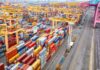 The current account surplus in the second quarter reached USD 116.63 billion, according to data on the statistic of major economies compiled by the International Monetary Fund and posted on the Bank of Korea's Economic Statistics System on Oct. 25, second among 36 major economies, trailing only China (USD 193.72 billion). Shown are containers stacked high at Pier 3 of Busan New Port. (Busan Port Authority)