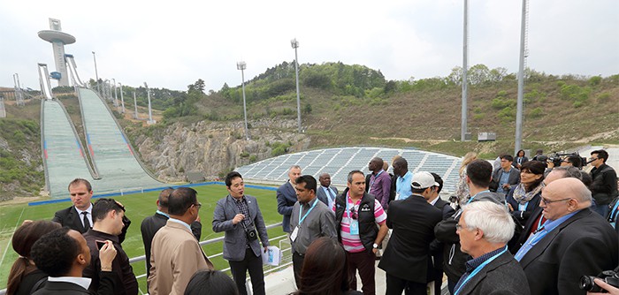 Sport journalists visit PyeongChang Olympic venues